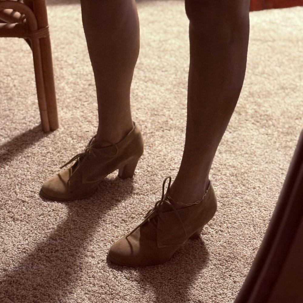 Suede, Tie Booties